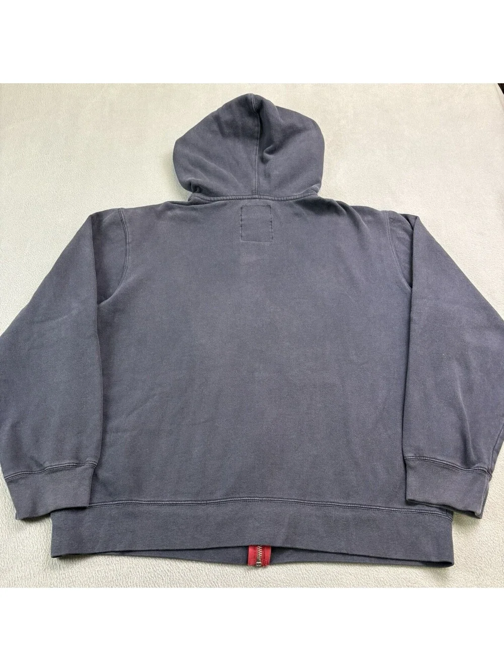 Vintage Aeropostale Zip Up Hoodie Size Large Navy Blue Faded